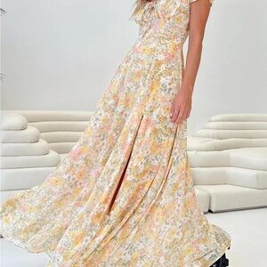 Princess Polly Yellow Floral Maxi Dress